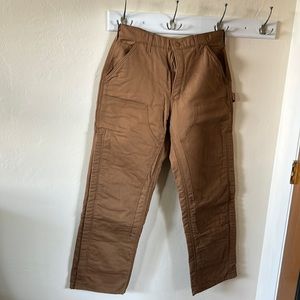 Carhartt Mens Canvas Insulated Quilt Lined “Waist Overall” Work Coverall Pants